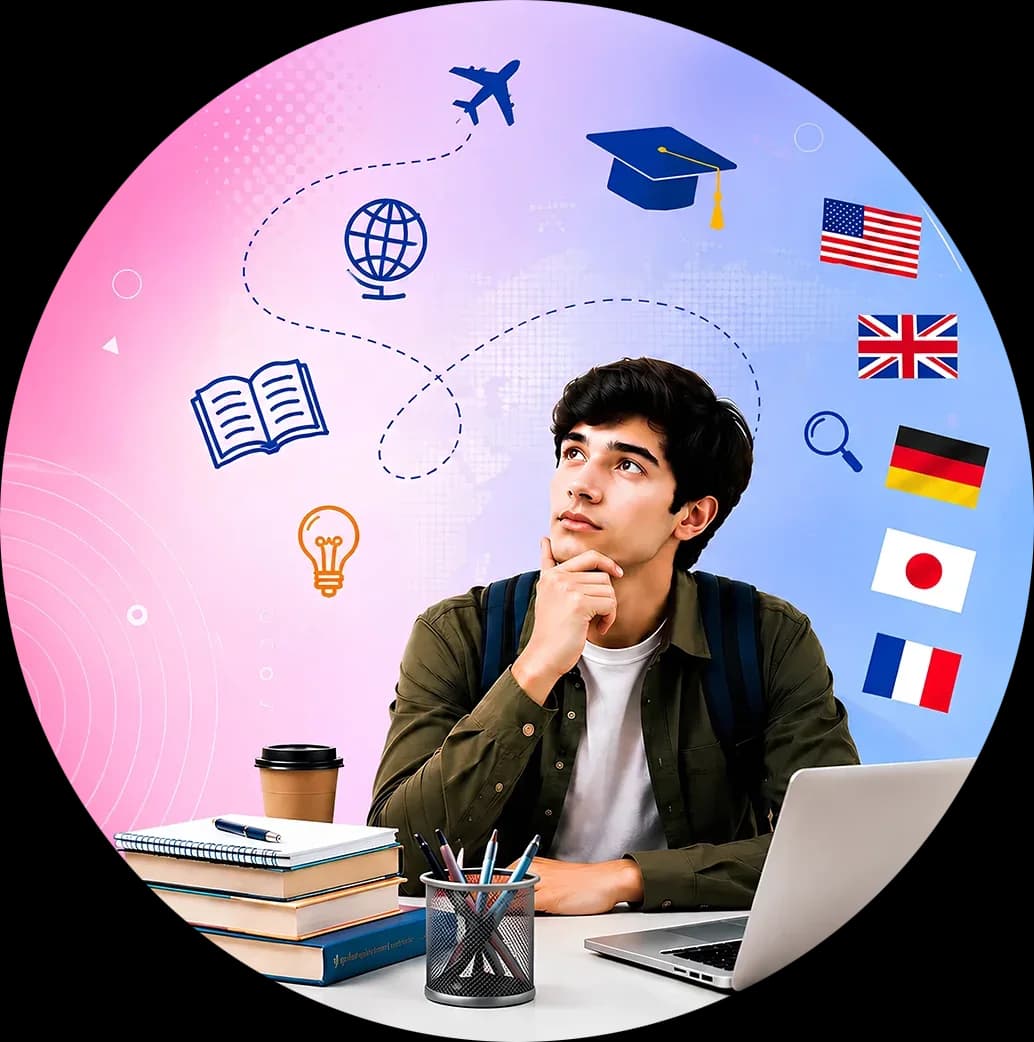 Student exploring international study opportunities